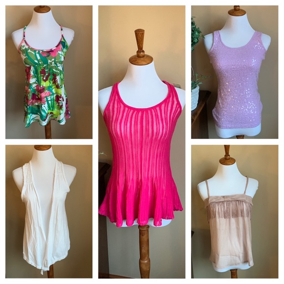 Tops Bundle Deal 5 Name Brand Tank Tops All Size Xs Poshmark